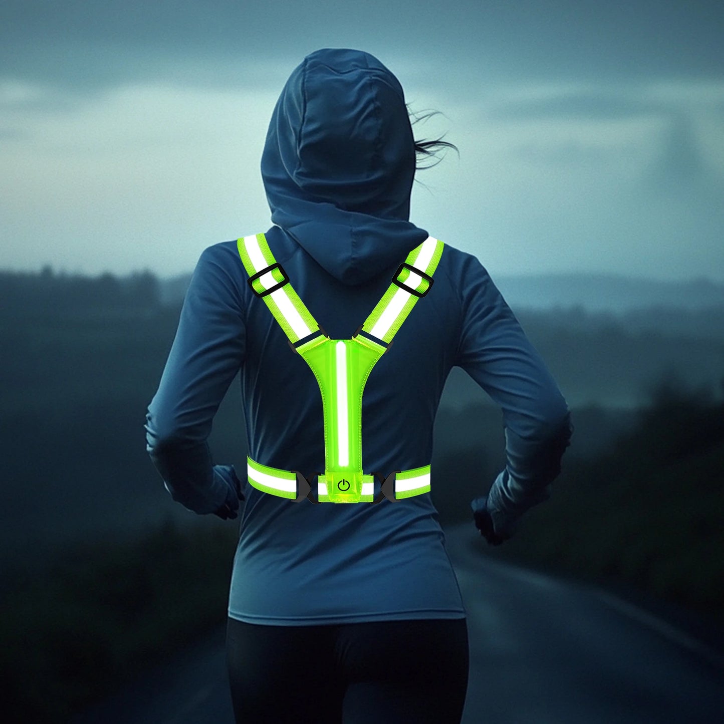 Gilet LED Fluo de Course Pour la Nuit
