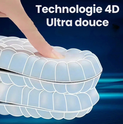 Semelles de Sport AXELIUM PRO Orange premium – Confort &amp; Performance 4D