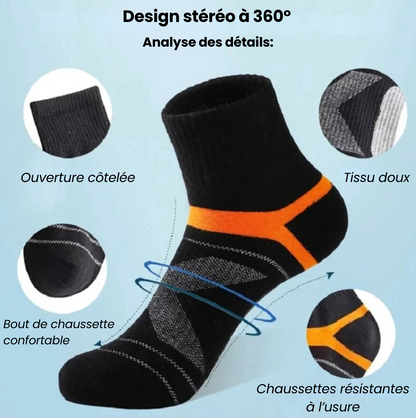 Chaussettes de Running AXELIUM PRO Noir – Confort &amp; Respiration Optimale