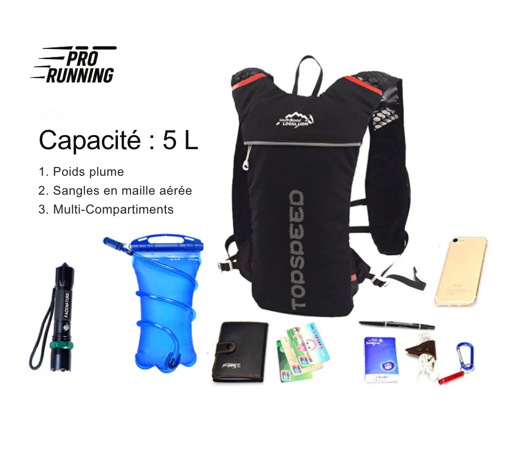NEWBOLER Trail Running AXELIUM PRO – Sac d’hydratation ultra-léger 5L