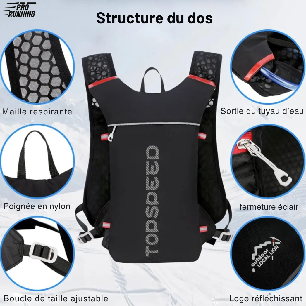 NEWBOLER Trail Running AXELIUM PRO – Sac d’hydratation ultra-léger 5L