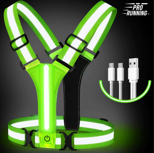 Gilet LED Fluo de Course Pour la Nuit