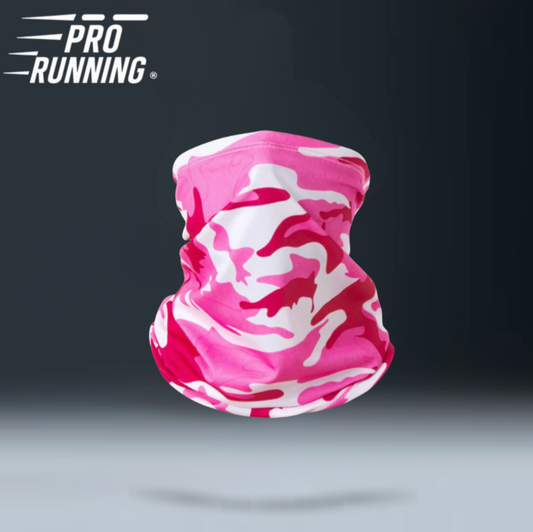 Cache-Cou Protection Soie Rose Camouflage