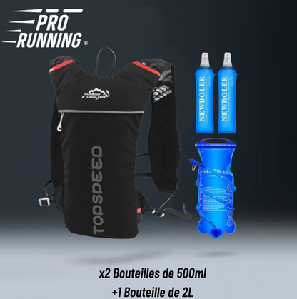 Pack Hydratation (Sac + 2 Flasques) – Léger & Stable