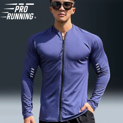 Veste de Course Homme Bleu - Zip intégral