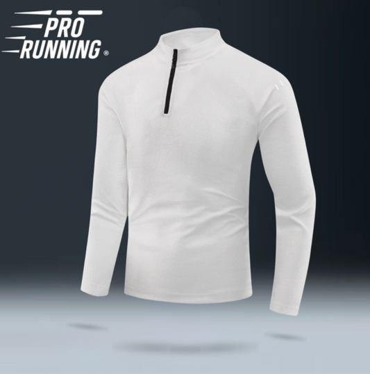 T-shirt Réfléchissant Blanc - Demi zip