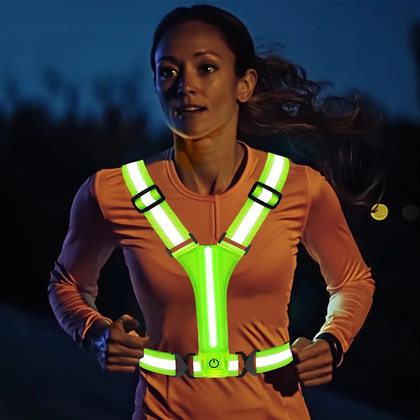 Gilet LED Fluo de Course Pour la Nuit